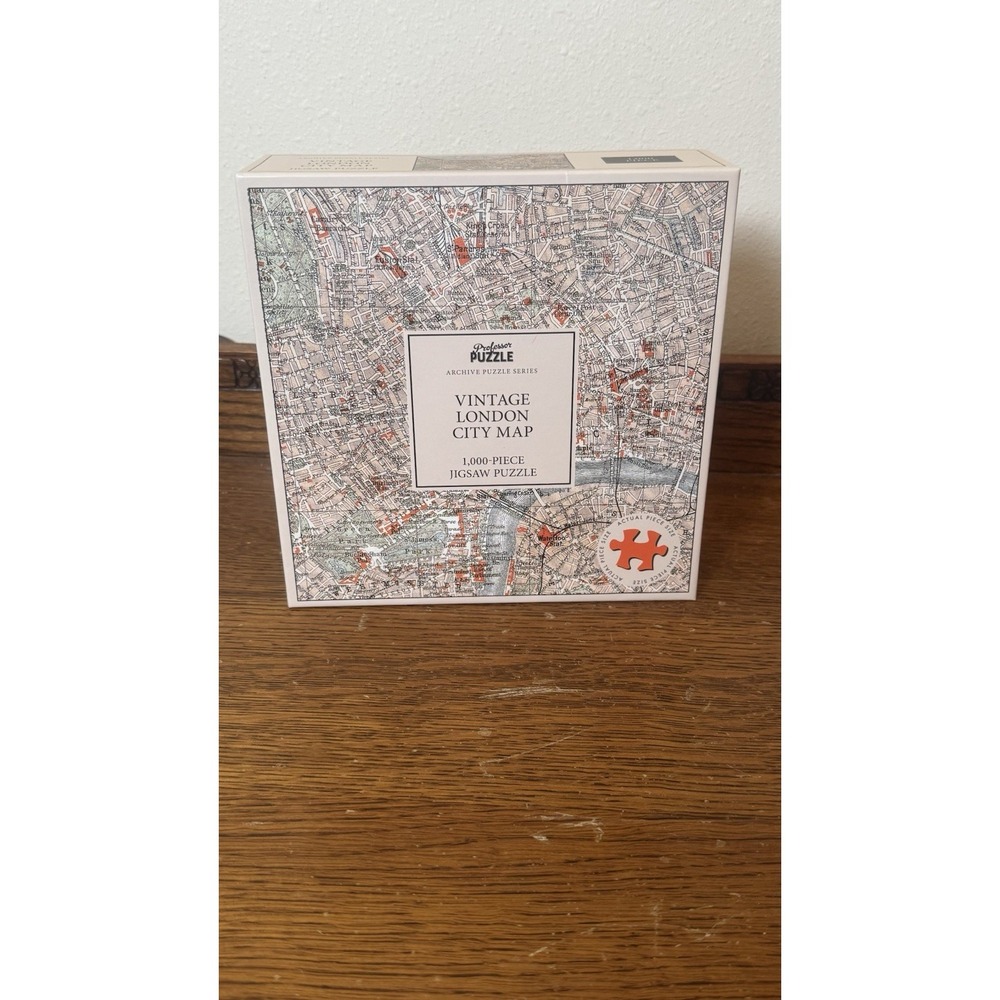 Vintage London City Map 1000 Piece Jigsaw Puzzle Professor Puzzle New Expert